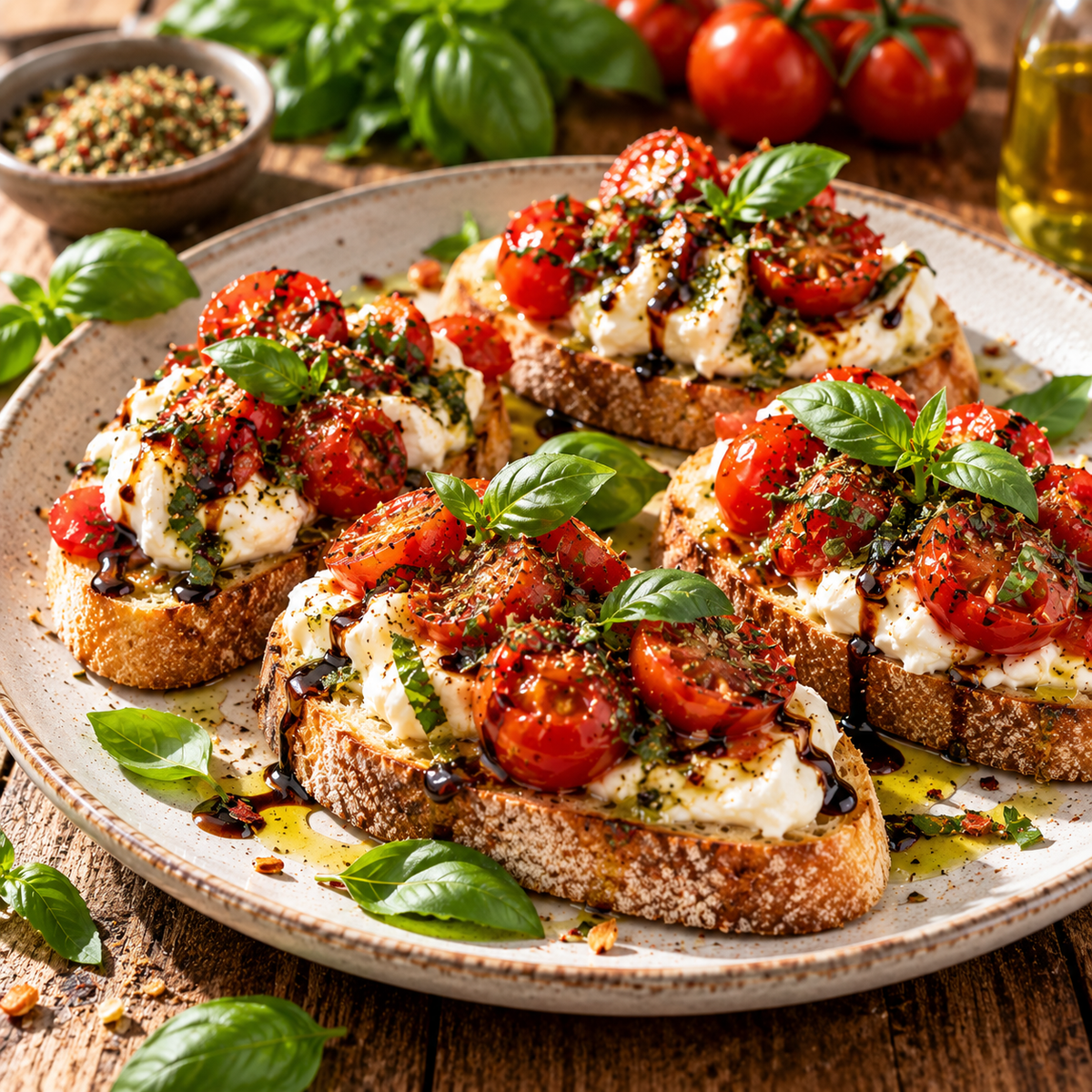 Basil on olive oil