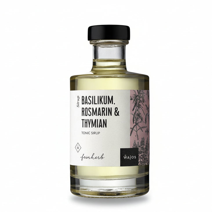 basilikum rosmarin thymian tonic sirup mit kraeuteriger frische und feiner bitterkeit fuer tonics cocktails und limonaden