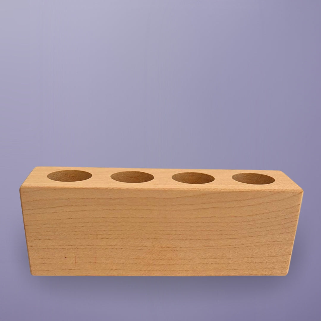 spice rack wood, 4 holes