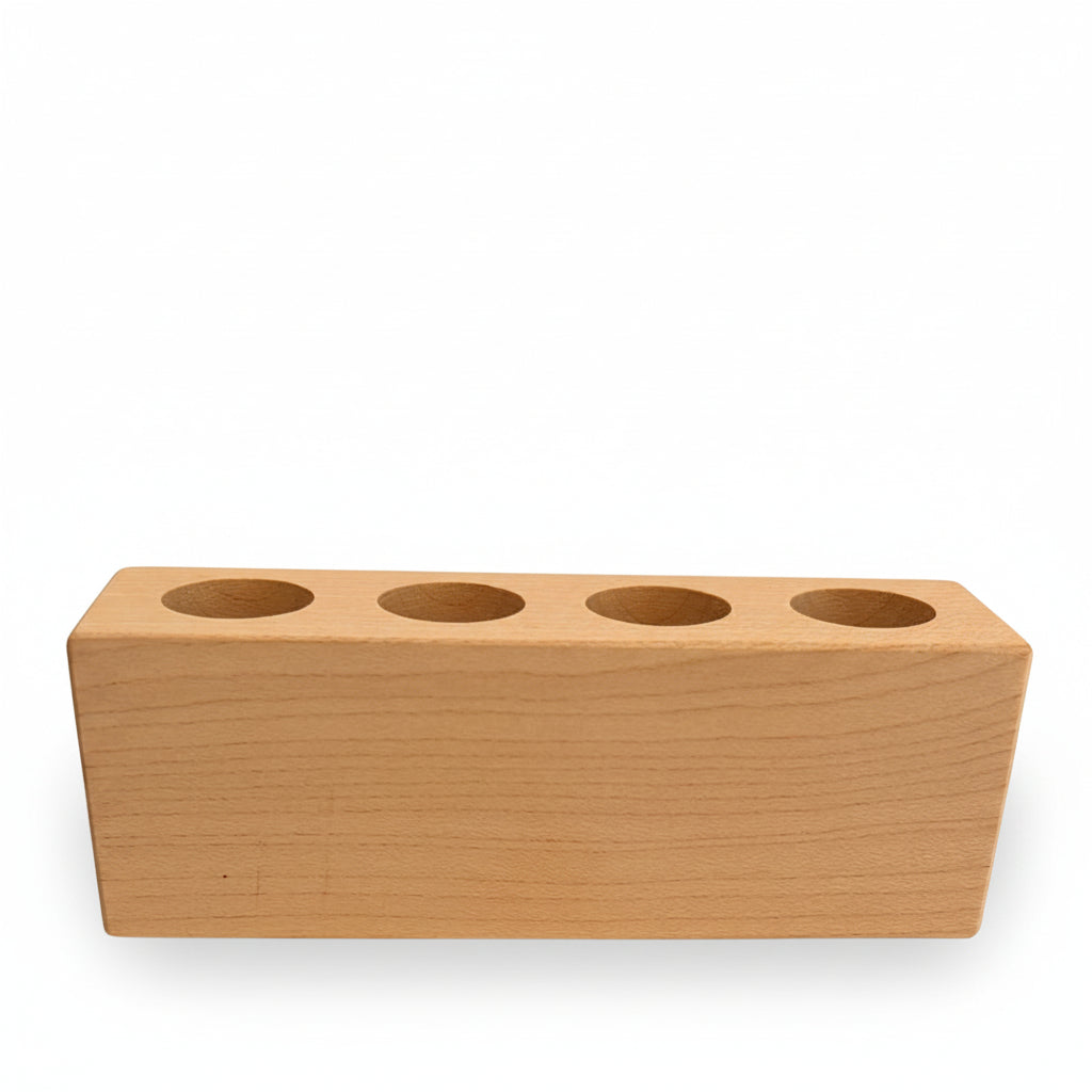 spice rack wood, 4 holes