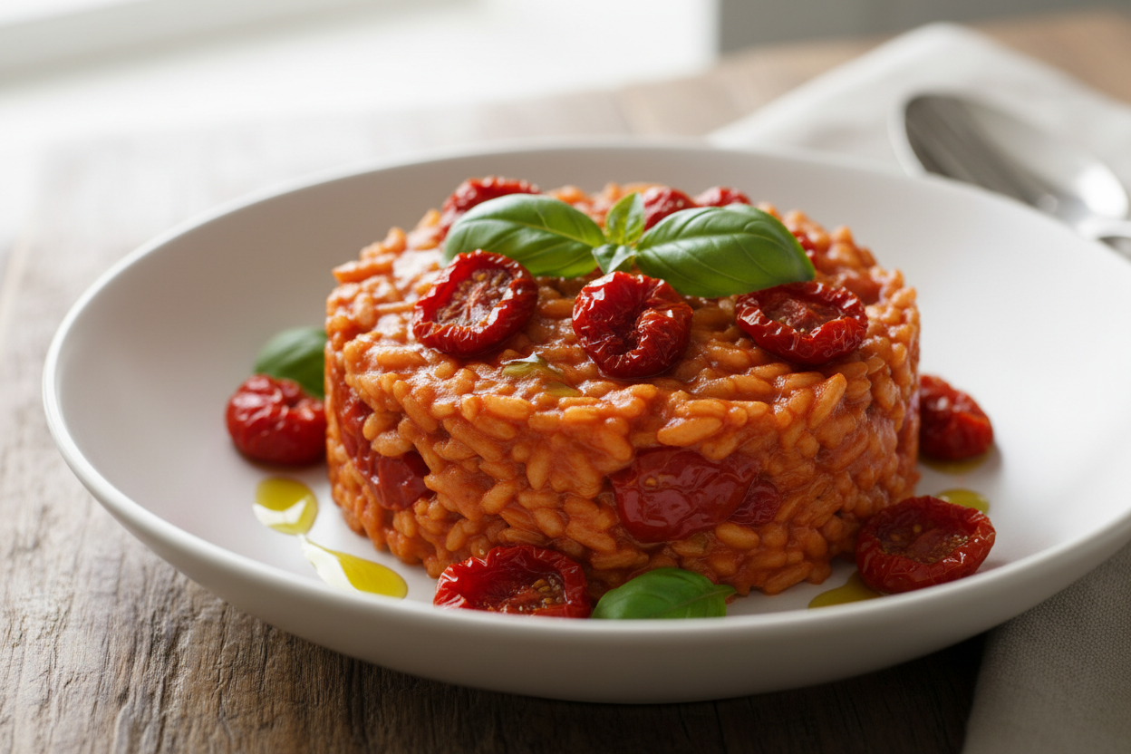 Tomaten Risotto - mit getrockneten Kirschtomaten