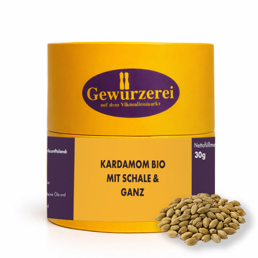 Kardamom ohne Schale, ganze geschälte Kardamomsamen mit intensivem Aroma für Tee, Kaffee und feine Küche