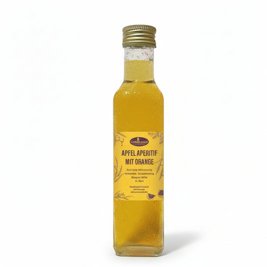 Apfel Aperitif mit Orange fruchtiger Essig fuer Dressings Desserts und sommerliche Getraenke