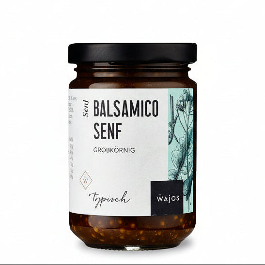 Balsamico senf grob koernig mit suess saurer note fuer fleisch kaese und dressings