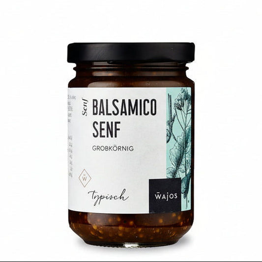 Balsamico senf grob koernig mit suess saurer note fuer fleisch kaese und dressings