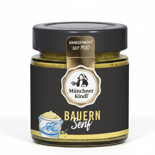Bauern senf grob koernig und mittelscharf fuer bratwurst roastbeef und marinade