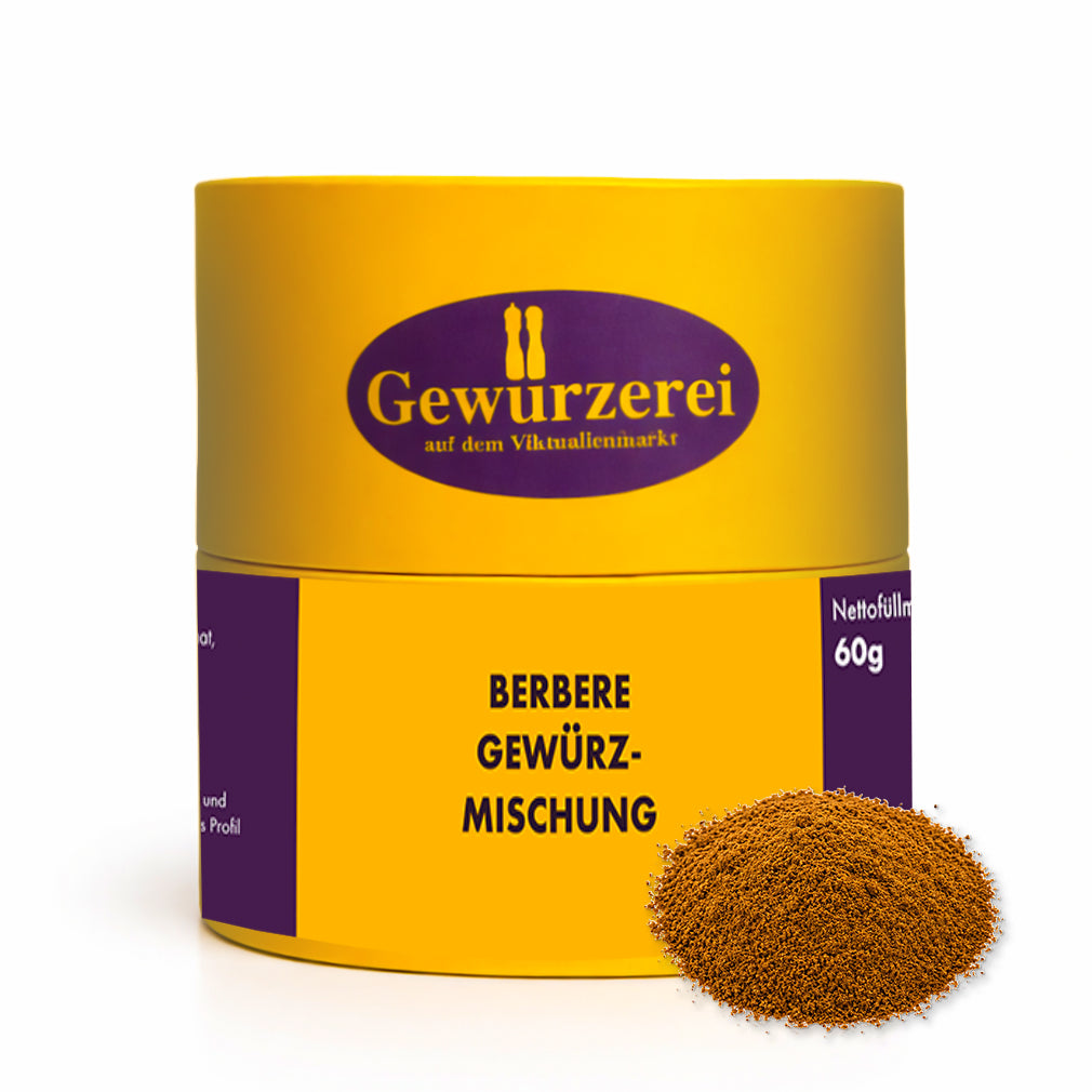 Berbere Gewuerzmischung mit Chili Kreuzkuemmel Kardamom und Gewuerzen fuer Eintoepfe Fleisch und Reisgerichte.