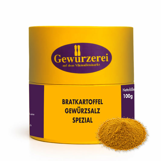 Bratkartoffel Gewuerzsalz Spezial mit Paprika Pfeffer Sellerie und feiner Rauchnote fuer Kartoffelgerichte und Gemuese.