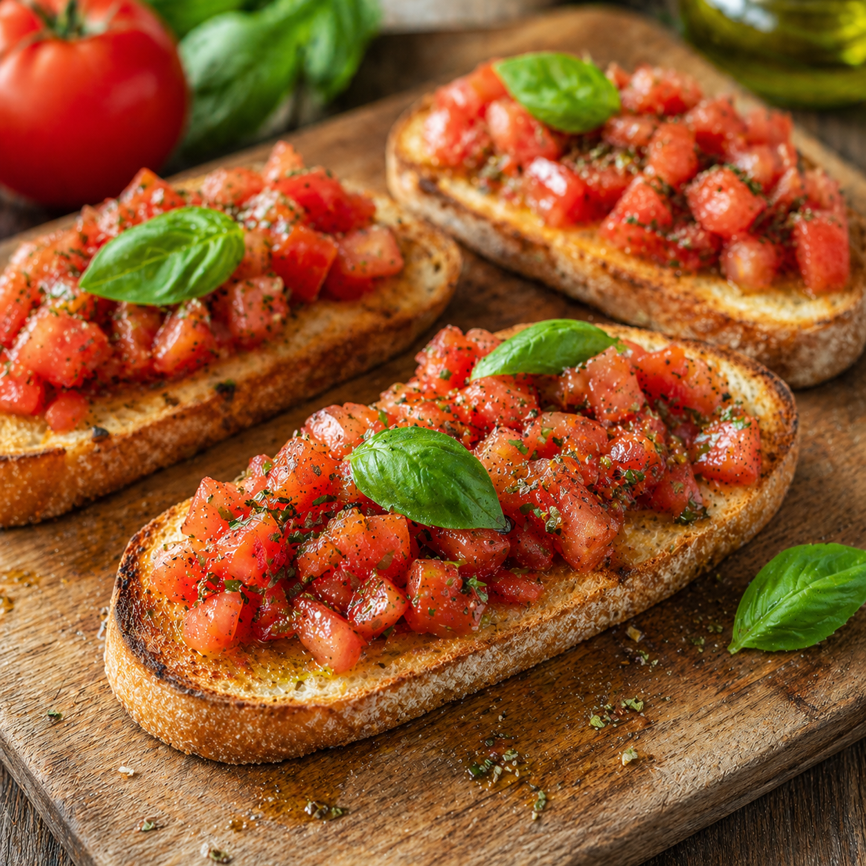 Bio Bruschetta Gewuerzmischung mit Tomaten Kraeutern und Knoblauch fuer Brot Pasta und mediterrane Gerichte