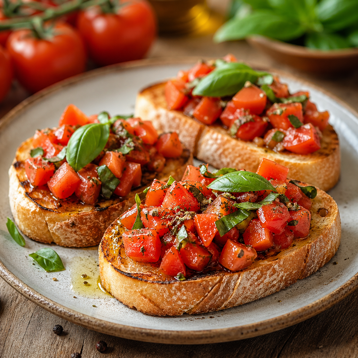 Bruschetta Klassik Gewuerzmischung mit Tomatenflocken Knoblauch und Kraeutern fuer Brot Pasta und mediterrane Gerichte