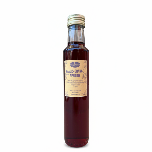 Cassis Orange Aperitif fruchtiger Essig mit Beeren und Zitrusnote fuer Dressings Desserts und Getraenke