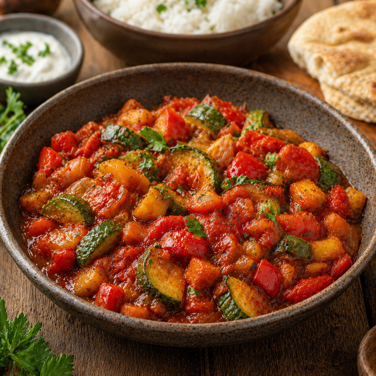 Bio Chakalaka Gewuerzmischung mit Tomate Chili Kreuzkuemmel und Gewuerzen fuer Gemuese Eintoepfe und Reisgerichte