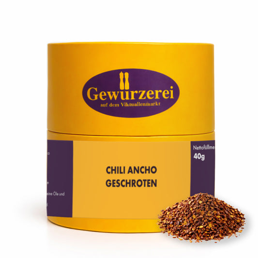 Bio Chili Ancho geschrotet aus Mexiko mit mild-rauchigem Aroma und fruchtiger Tiefe für Saucen und Schmorgerichte