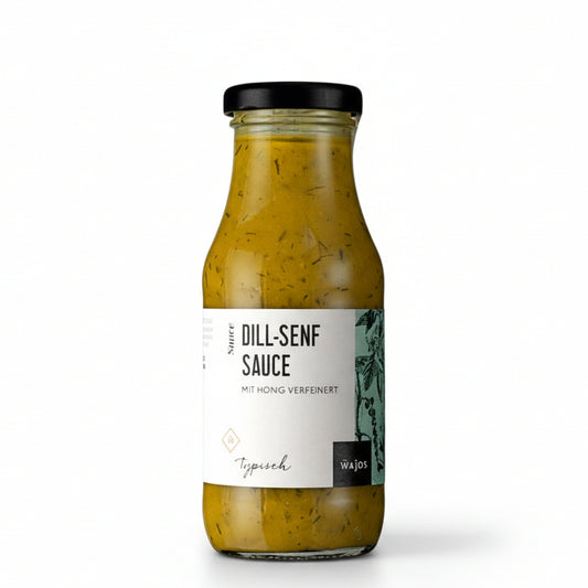 Dill Senf Sauce mit Honig frisch und wuerzig als Sauce fuer Fisch Fleisch Salate und als Dip