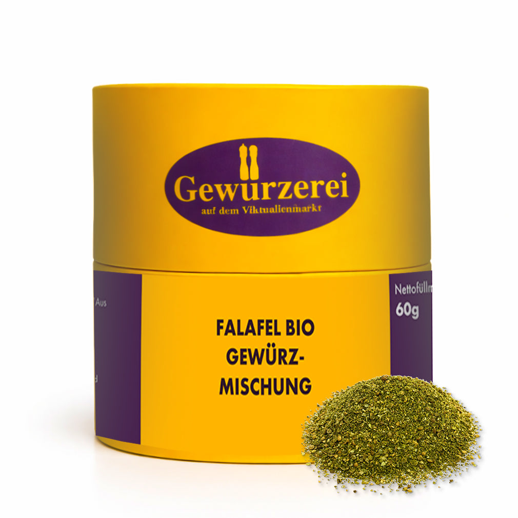 Bio Falafel Gewürzmischung mit Kräutern, Sesam und Kreuzkümmel für klassische Falafel und Gemüsegerichte-1