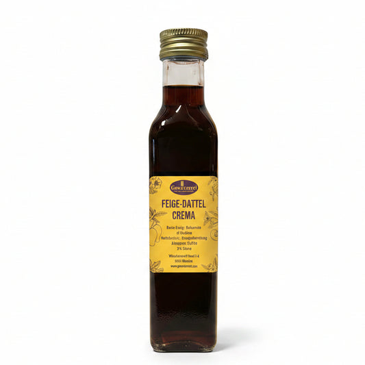 Feige Dattel Crema mit balsamico fuer kaese salate und dunkle saucen mit samtiger suesse