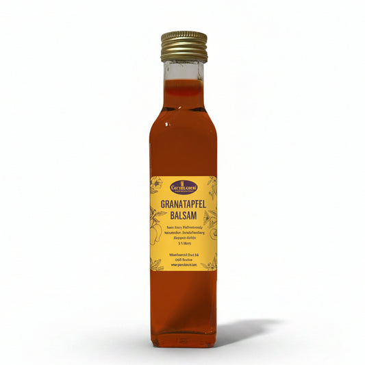 Granatapfel balsam essig mit fruchtiger note fuer salate dressings saucen und desserts
