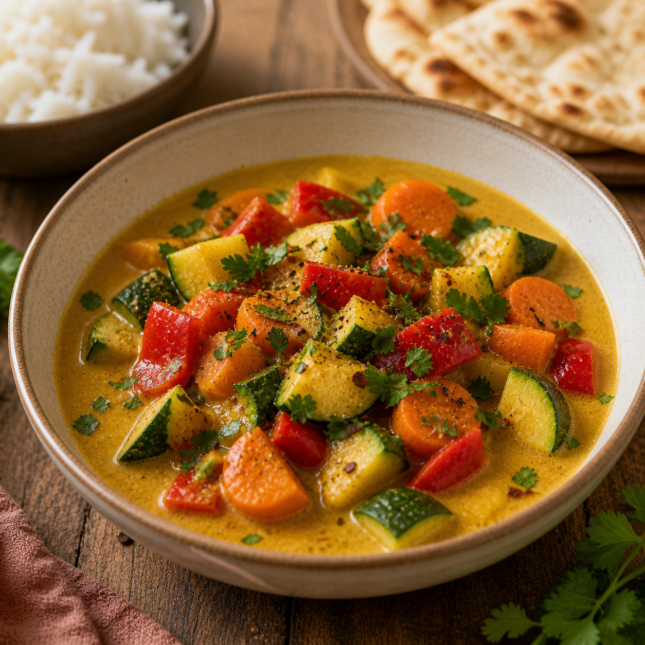 Grobes Curry Bio Gewuerzmischung mit sichtbarer Struktur fuer Currys Eintoepfe und Gemuesegerichte