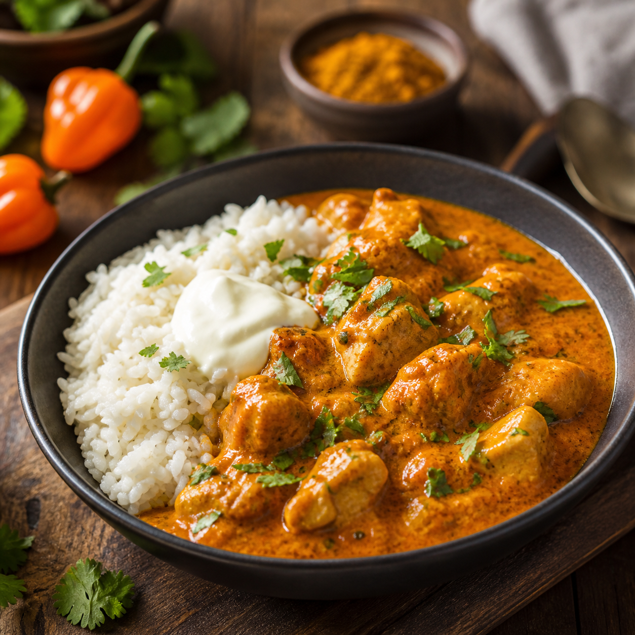 Habanero Curry Gewuerzmischung scharf mit Chili Koriander und Gewuerzen fuer Currys und Saucen