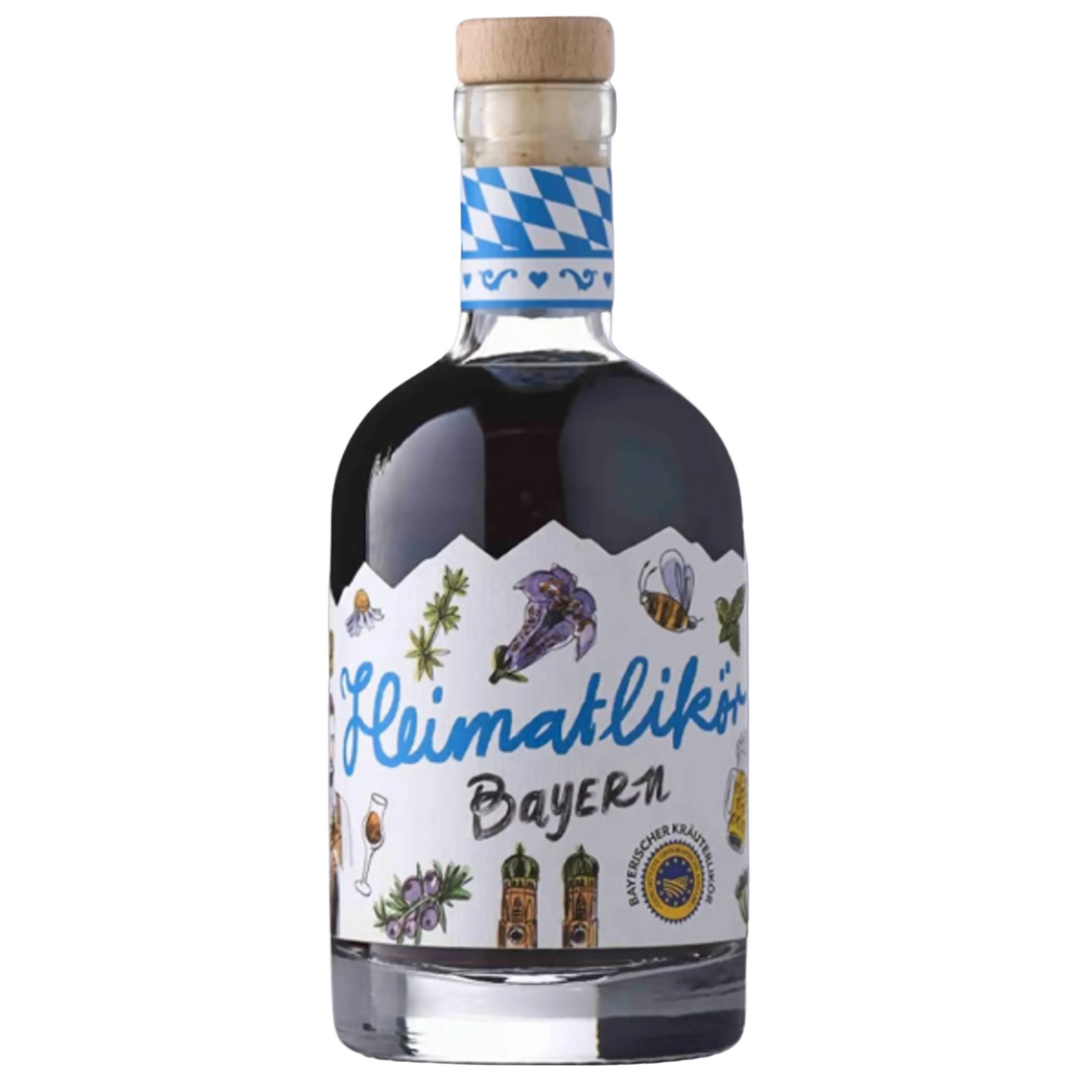 Heimatlikör Bayern 41 % vol in 0,35 l Flasche mit intensiver Bio-Kräuteraromatik