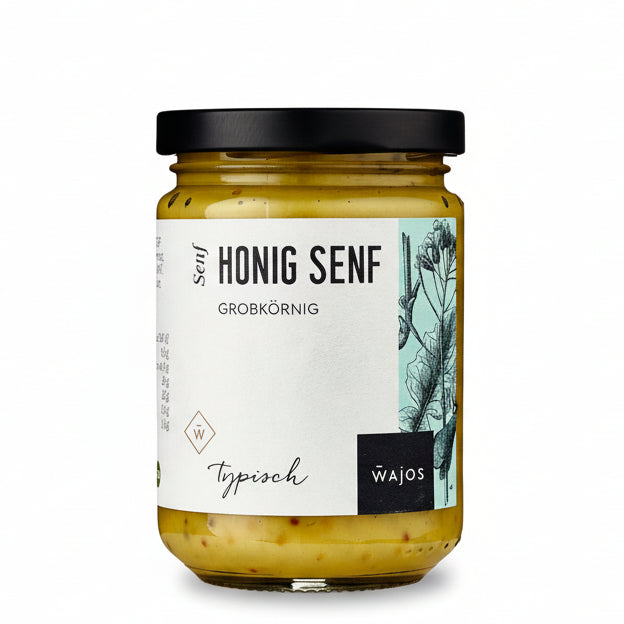 Honig senf koernig und mild fuer dressings marinaden fleisch und kaese
