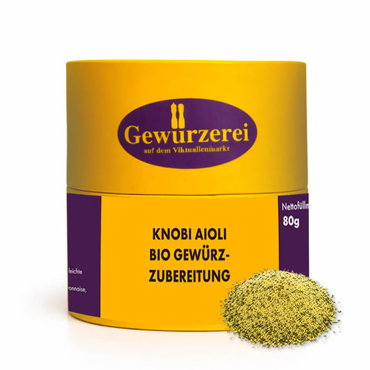 Dose Knobi Aioli BIO Gewürzzubereitung mit loser Gewürzmischung