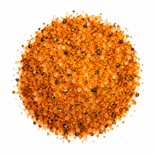 Bio Lachs Gewuerz mit Zitrone Orange Pfeffer Kurkuma und Paprika fuer Fisch Fleisch Salate und Dressings