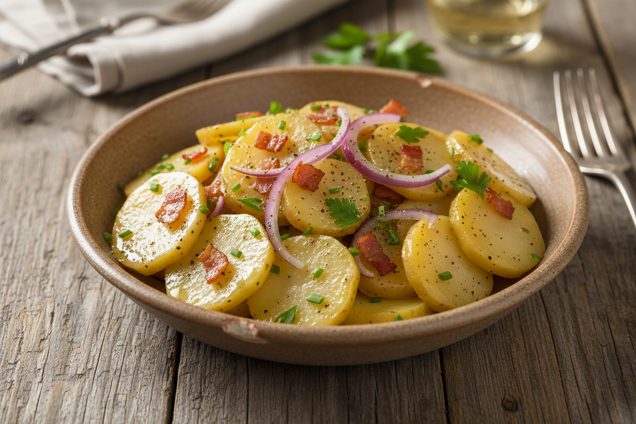 Mach mir ein Gerich Bild von einem Kartoffelsalat