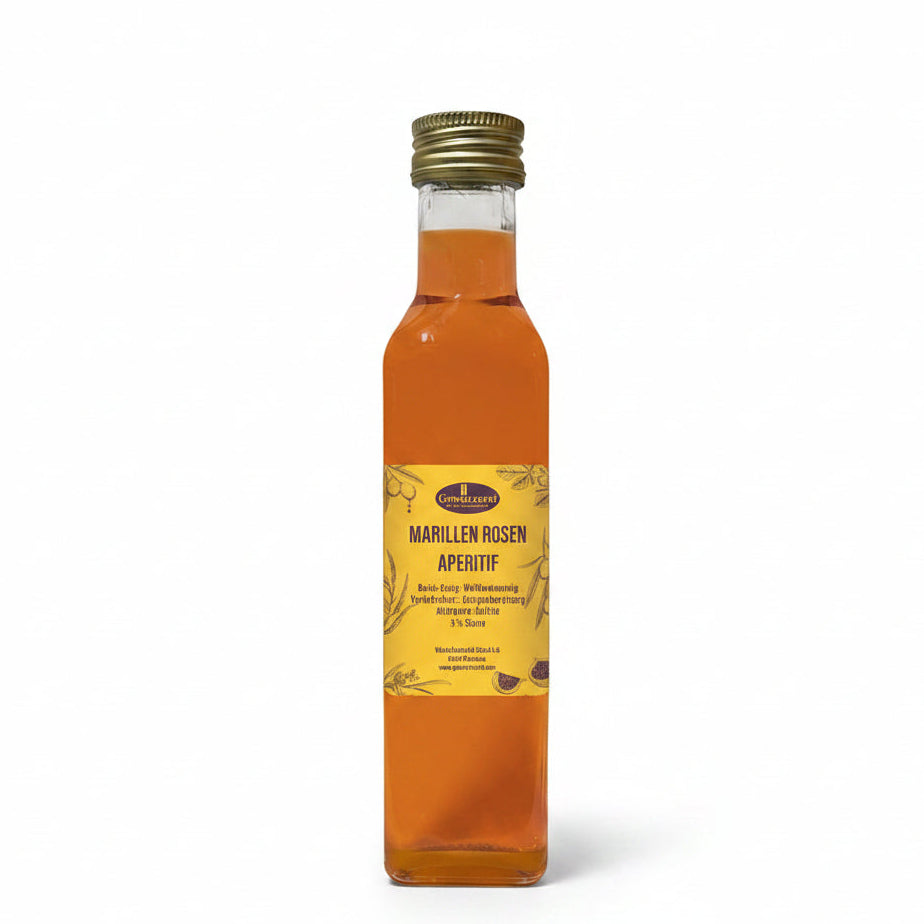 Marillen rosen aperitif mit fruchtiger und floraler note fuer getraenke desserts und salate