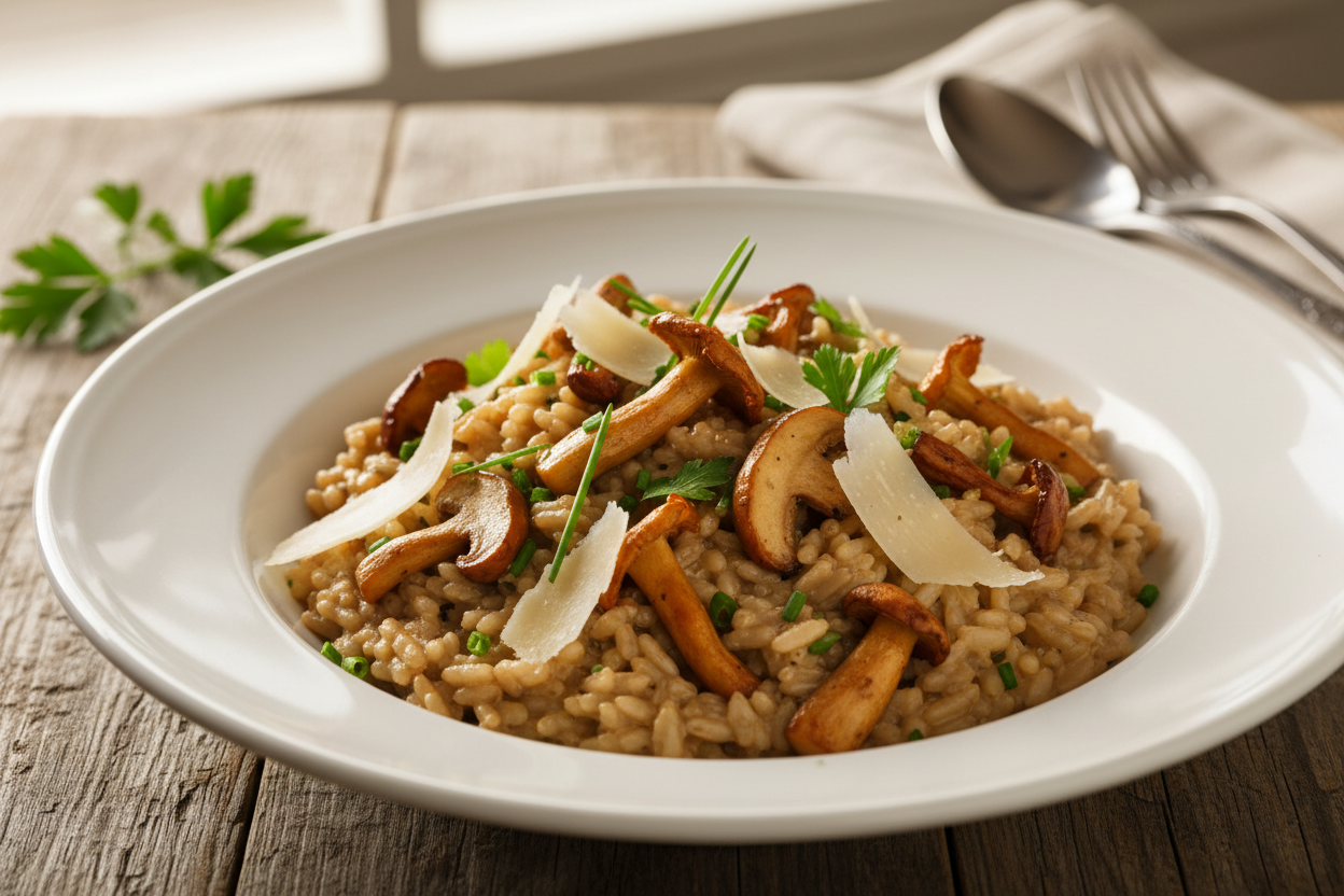 Mir ein Gericht Bild von Pilz Risotto - mit feinen Steinpilzen