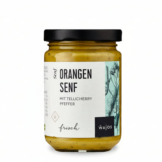 Orangen senf mit tellicherry pfeffer fuer dressings gefluegel und fisch mit fruchtig wuerziger note