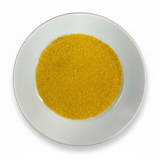 Bio Orangensalz aus Meersalz mit Orangenaroma Curcuma und Paprika fuer Fisch Fleisch Salate und mediterrane Gerichte