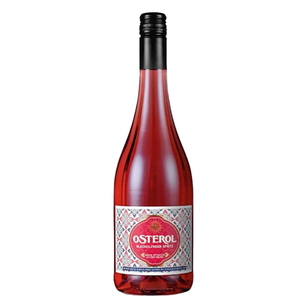 Alkoholfreier Osterol Spritz mit Orangenaroma feinen Bitternoten und Kräutern als erfrischender Aperitif