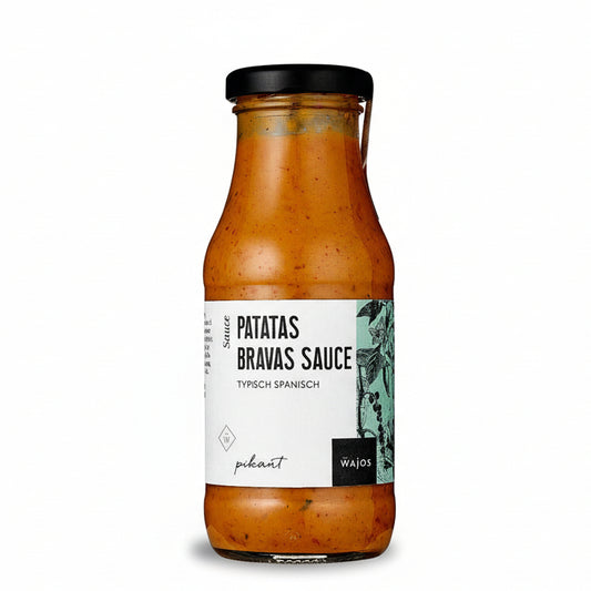 Patatas Bravas Sauce mit Paprika Knoblauch und Olivenoel als spanische Sauce fuer Kartoffeln Grillgerichte und Burger