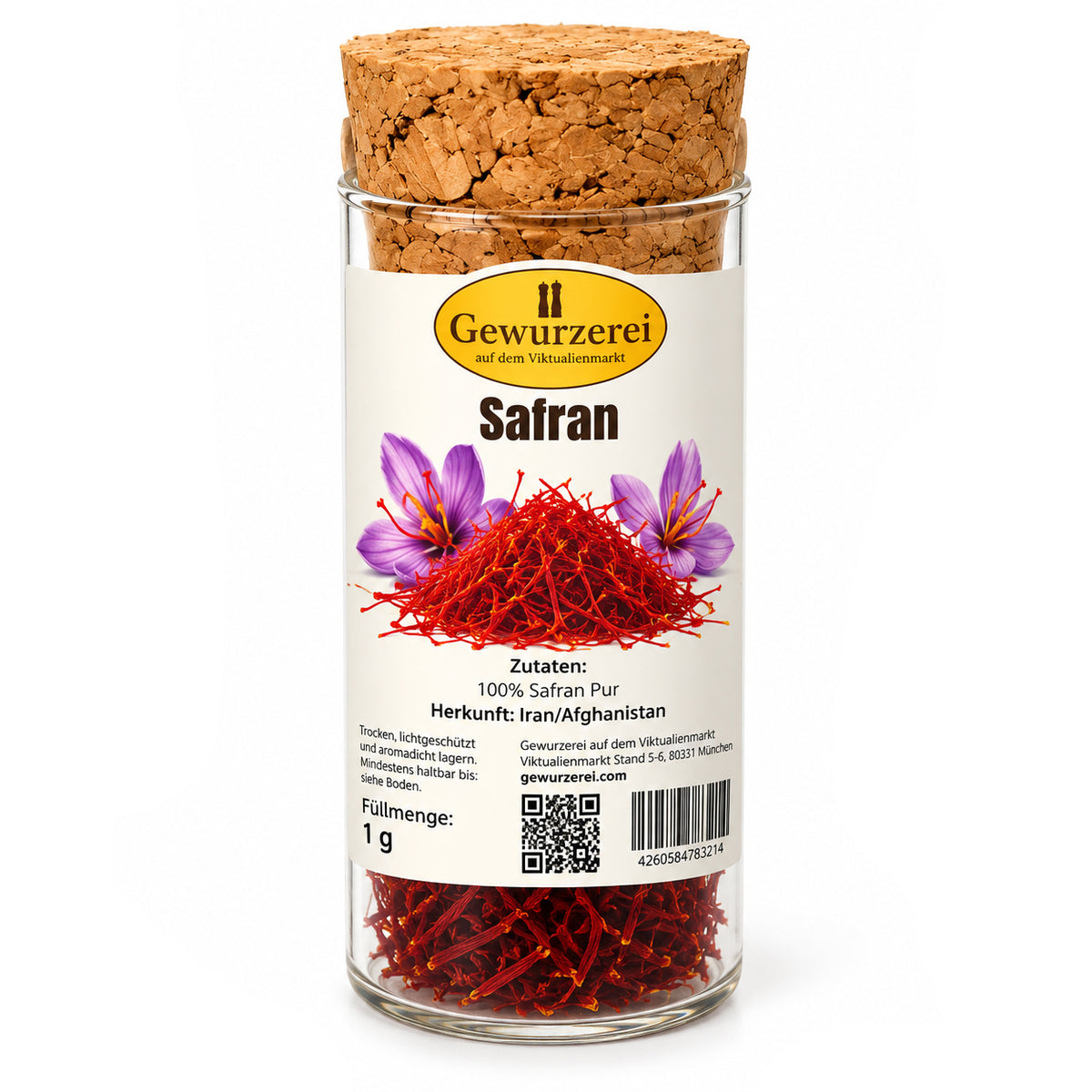 100 Prozent reiner Safran aus Marokko mit ganzen naturbelassenen Safranfäden direkt vom Bauern