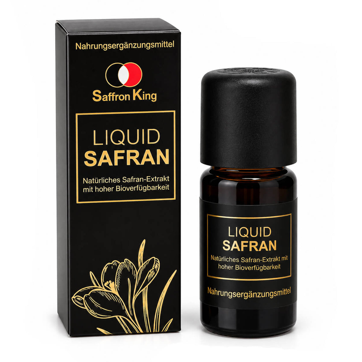 Safran Liquid 10 ml mit 7,5 Prozent Safranfäden aus Iran zur Verwendung in Flüssigkeiten und Speisen
