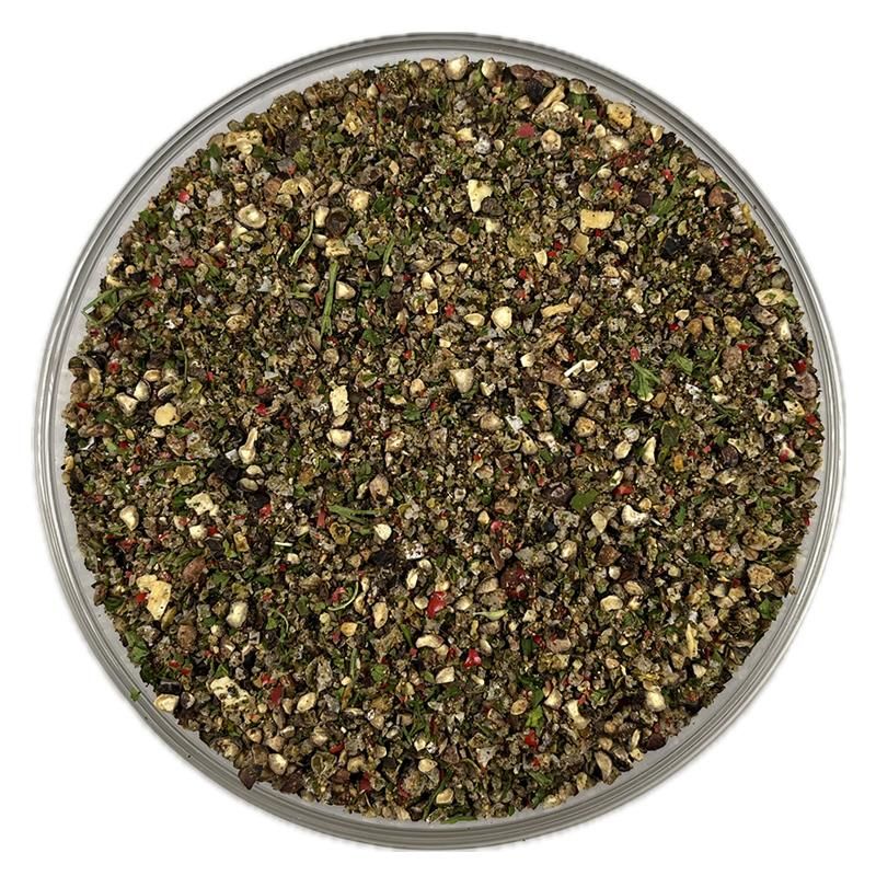 Bio Steakpfeffer Gewuerzmischung mit Pfeffer Rauch und Dattelsuesse grob fuer Steak Grill und BBQ Gerichte