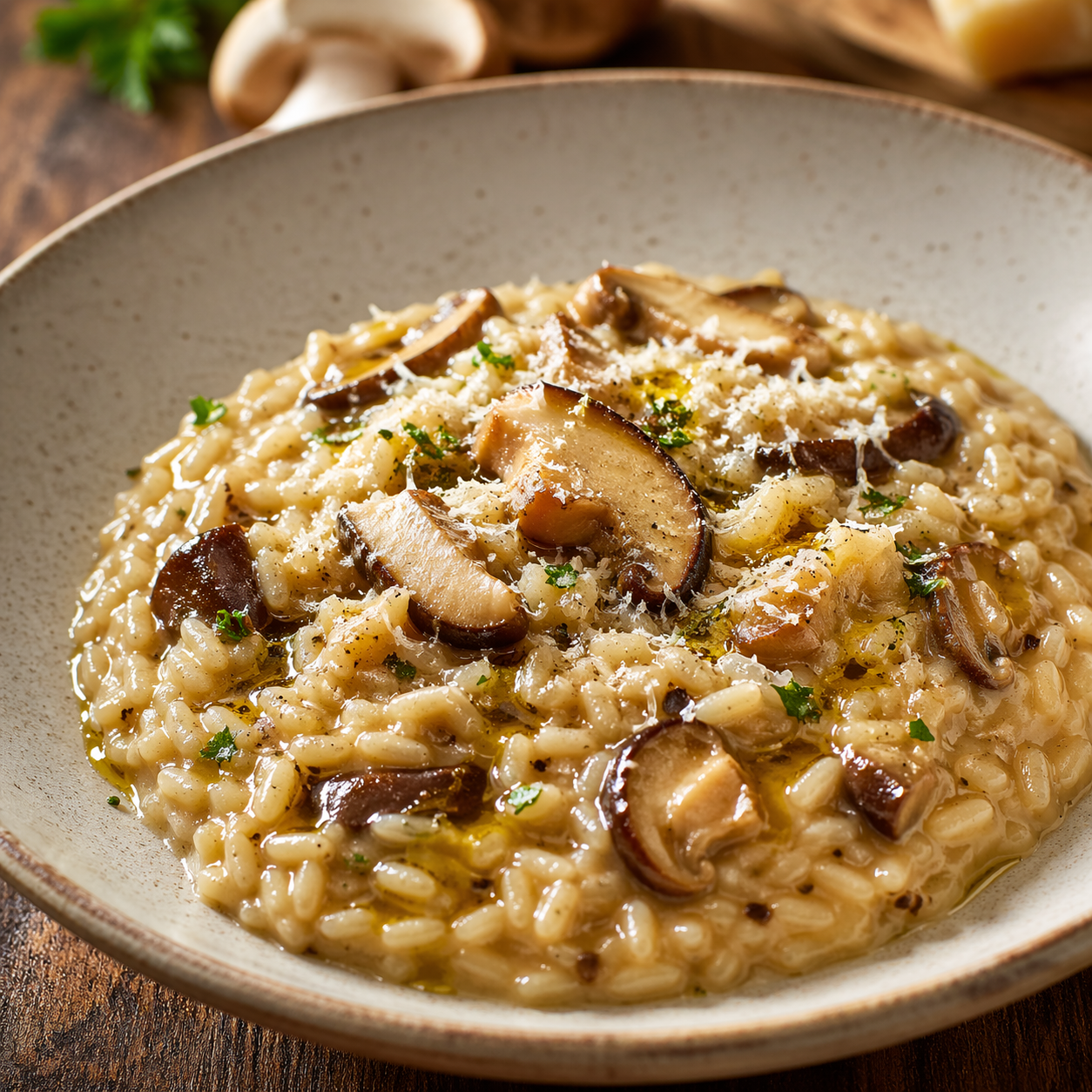 Steinpilz auf Olivenöl