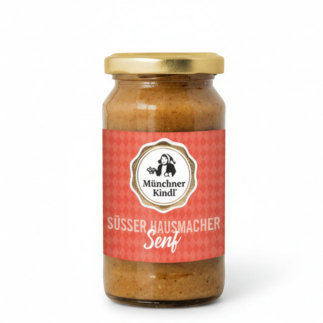 Suesser muenchner senf hausmacher art fuer weisswurst brezn und kaese