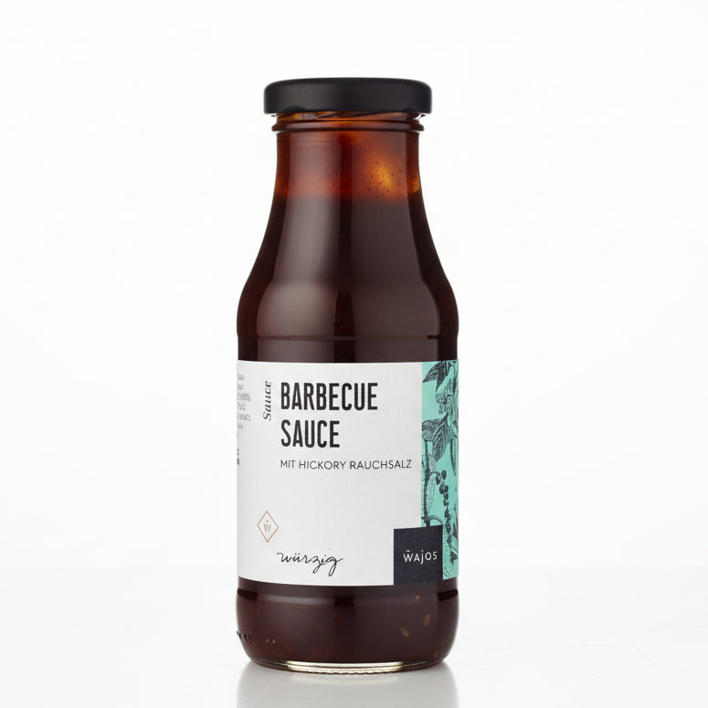 BBQ Sauce mit Hickory Rauchsalz rauchig und wuerzig fuer Grillgerichte Burger Pommes und als Dip. wajos