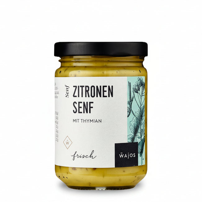 Zitronen senf mit thymian fuer dressings fisch gefluegel und gemuese mit frischer note